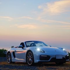 981ボクスターGTS | 車, 空, 草地, 屋外, 夕暮れ, PORSCHE, Boxster, 981