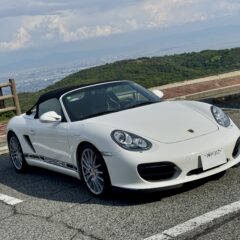 車, 山, 空, 雲, 道路, フェンス, 駐車場, 展望台, PORSCHE, Boxster, 987