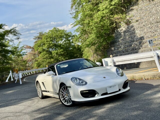 車, 道路, ガードレール, 木, 空, 山道, ドライブ, PORSCHE, Boxster, 981