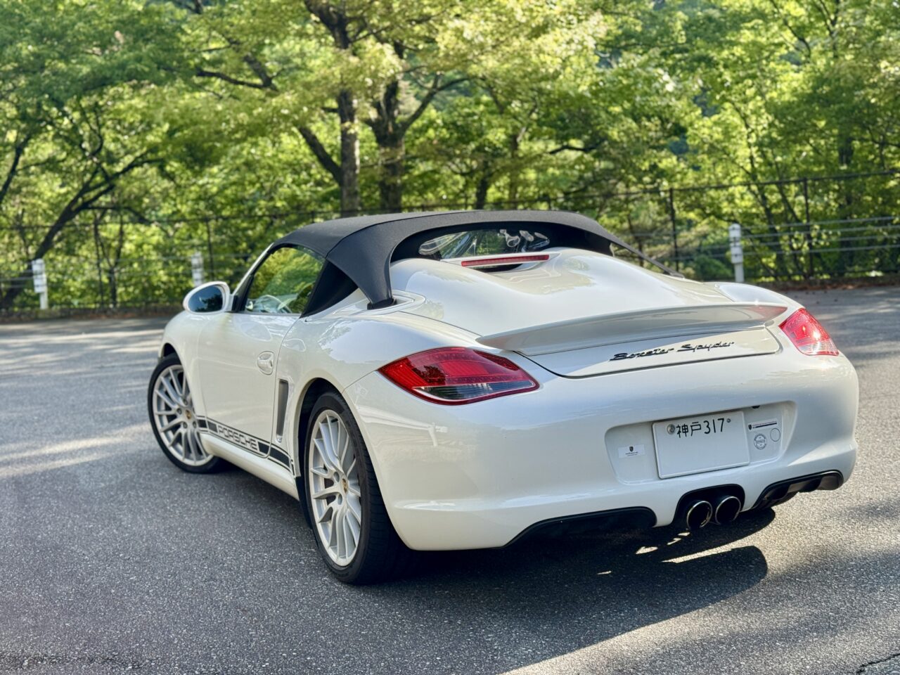 車, 木, 道路, 駐車場, 屋外, PORSCHE, Boxster, 987