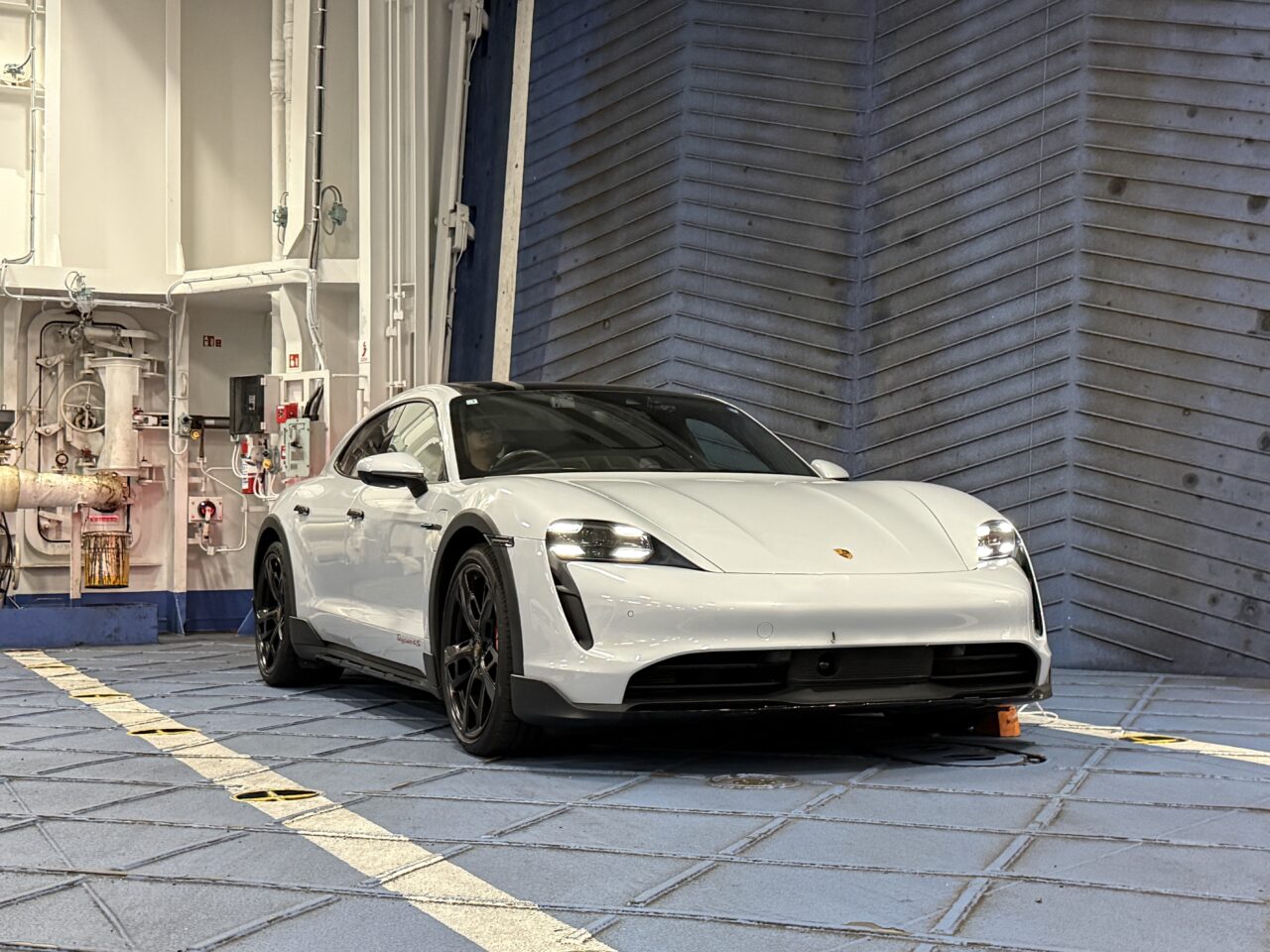 Porsche Taycan on the ferry