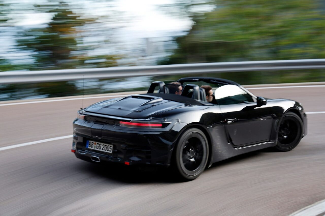 Porsche 718 Boxster EV prototype, side view