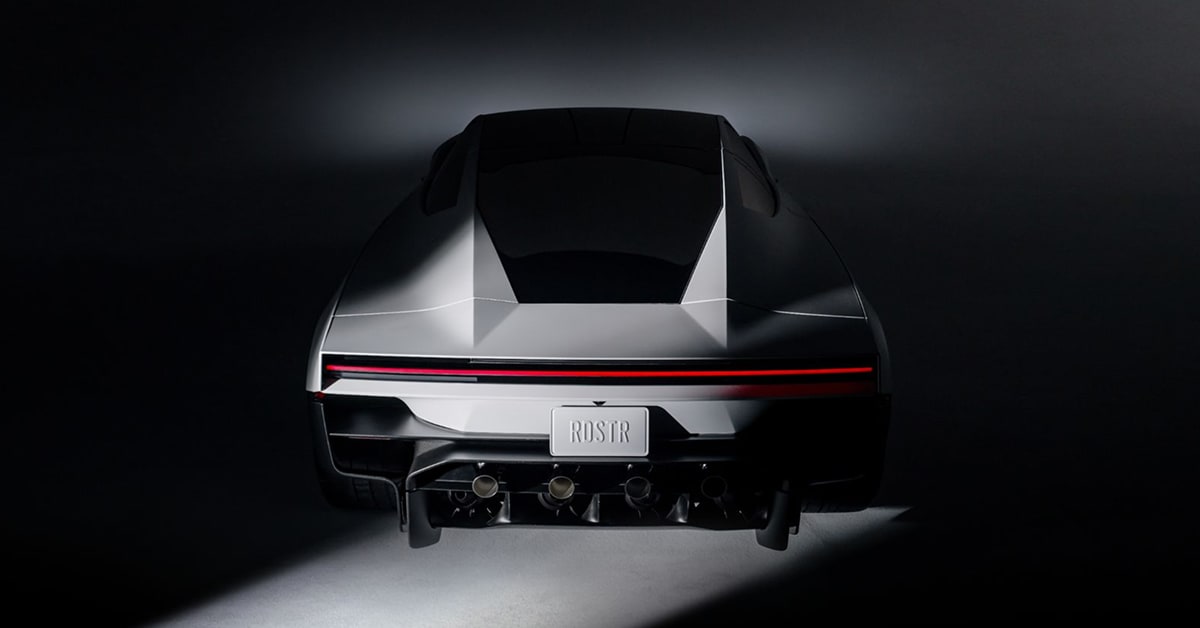 Tesla Roadster der nächsten Generation, vorgestellt 2026, von hinten